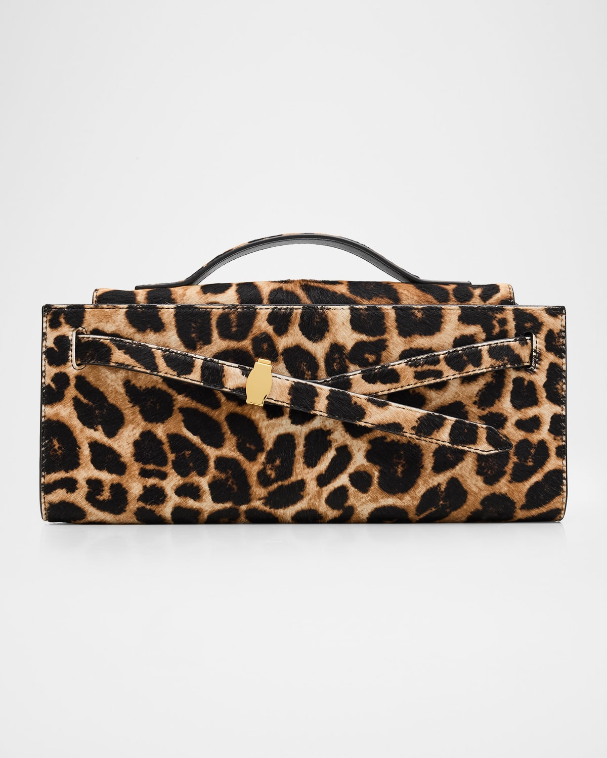 Dash Animal-Print Calf Hair Clutch Bag | Neiman Marcus