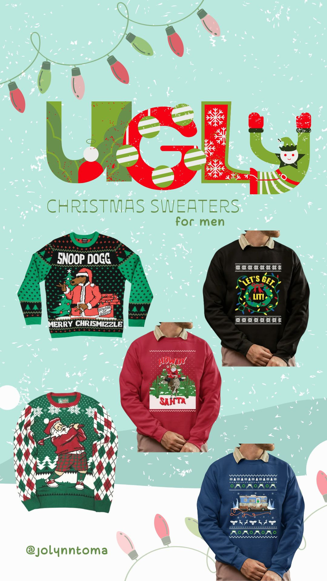 Ugly Christmas Sweaters for the man in your life!

#christmas #christmassweater #uglysweater #uglychristmassweater #happyholidays 

 
