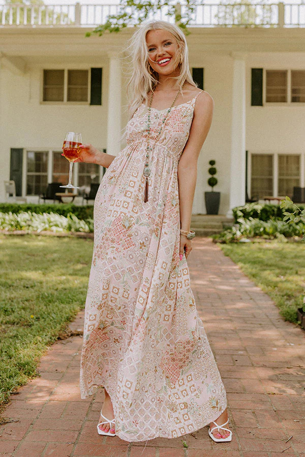 Island Vacay Maxi Dress in Rose Quartz | Impressions Online Boutique