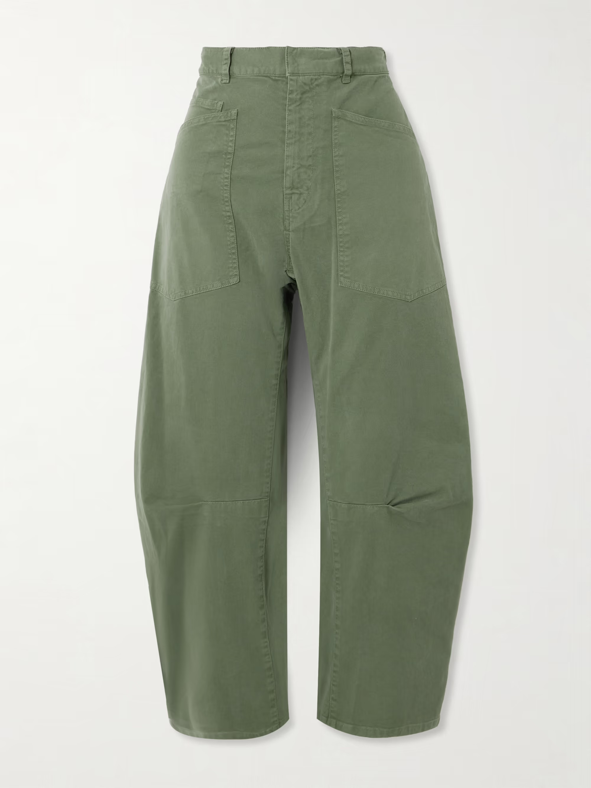 Shon cotton-blend twill barrel-leg pants | NET-A-PORTER (US)
