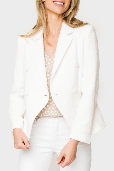 Double Breasted Boucle Blazer | Gibson