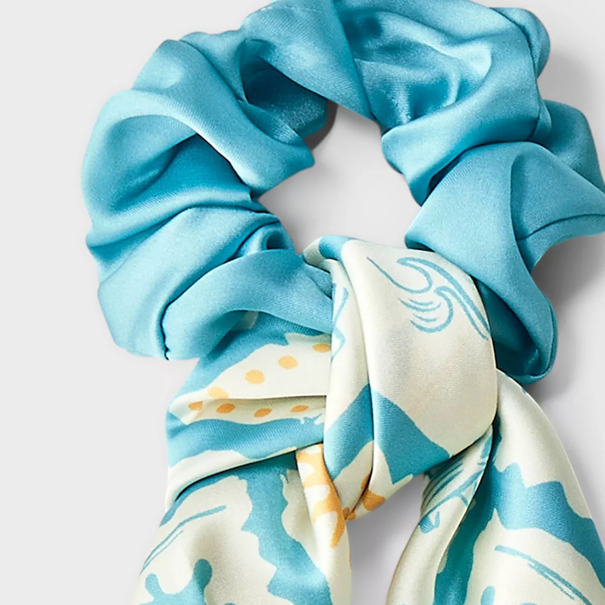 Coastal Tile Print Hair Twister and Scarf Set 2pc - A New Day™ Blue | Target