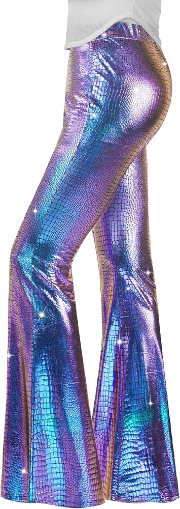 Nawgut Sequin Flare Pants Sparkly Glitter High Waisted Bell Bottoms Leggings Party Disco Clubwear... | Amazon (US)