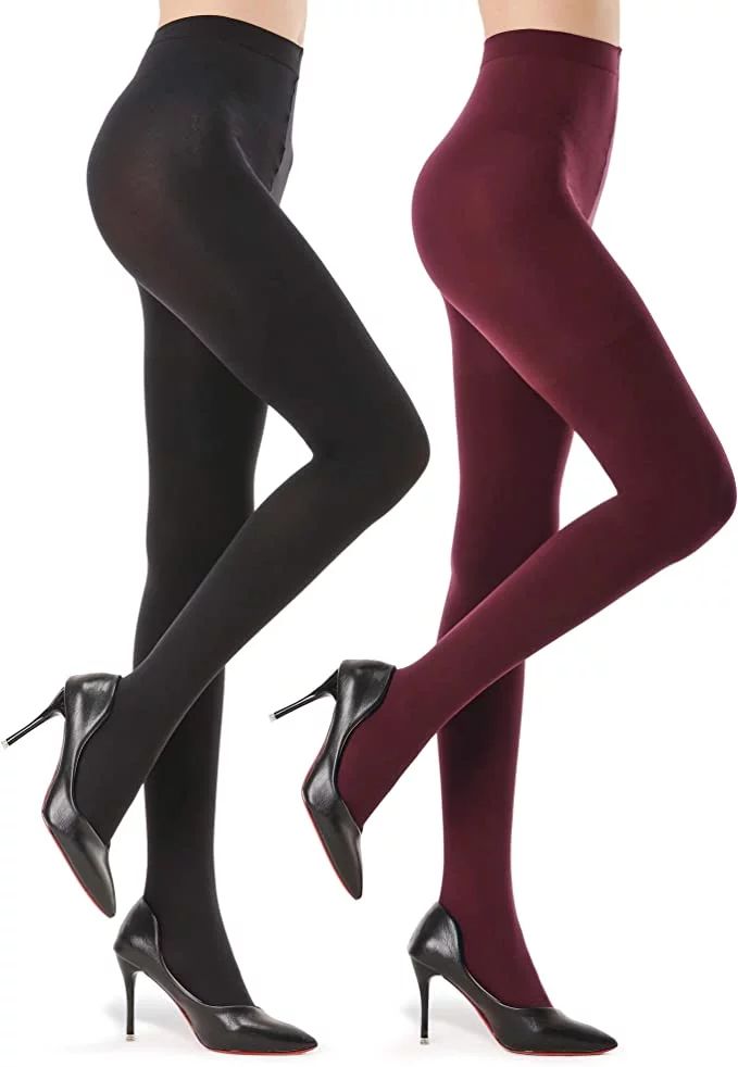 G&Y 2 Pairs Semi Opaque Tights for Women - 70D Microfiber Control Top Pantyhose | Walmart (US)