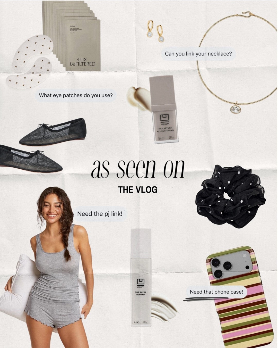 As seen on my vlogs!!🤍

Phone case, necklace, Amazon finds, aritzia, lux unfiltered, tanning products, eye patches, beauty essentials, face products, skincare, athleisure, spring finds, summer finds
