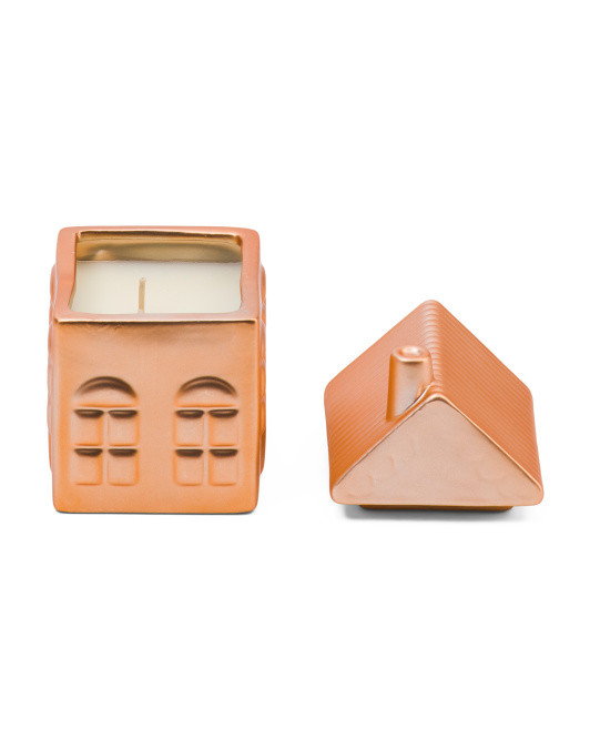 9oz Ceramic Balsam And Cedar House Shaped Candle | TJ Maxx