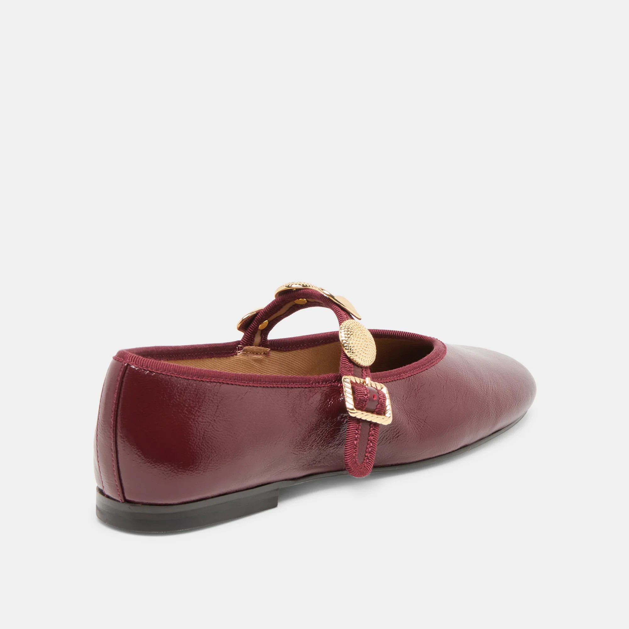 Relan Ballet Flats Oxblood Leather | DolceVita.com