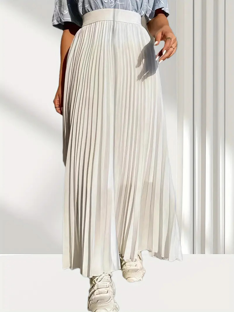 Pleated Maxi Skirts Elegant Casual Skirts Spring Summer - Temu | Temu Affiliate Program