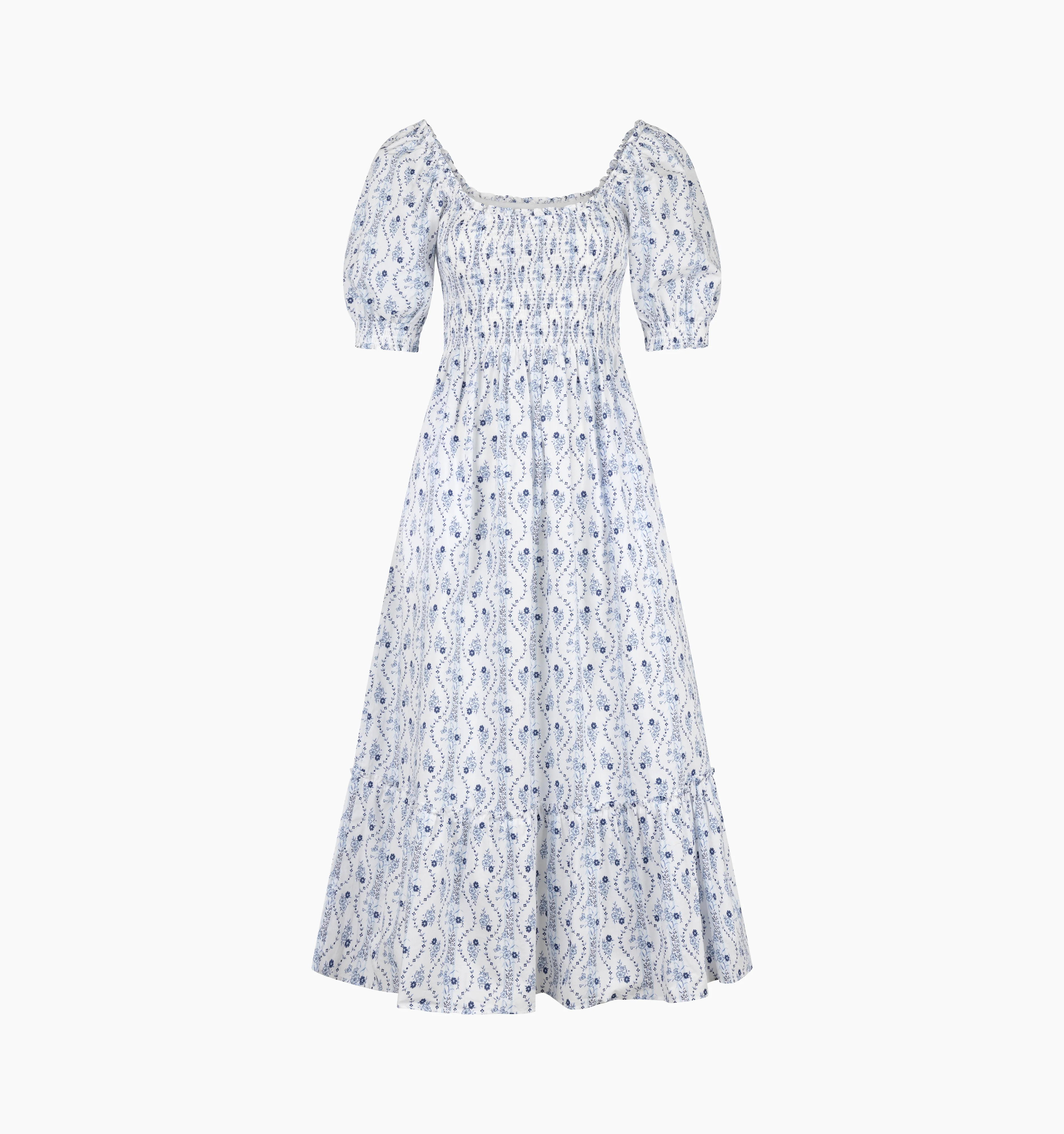 The Louisa Nap Dress | Blue Vine Stripe / S | ® | 100% Cotton | Hill House Home | Hill House Home US