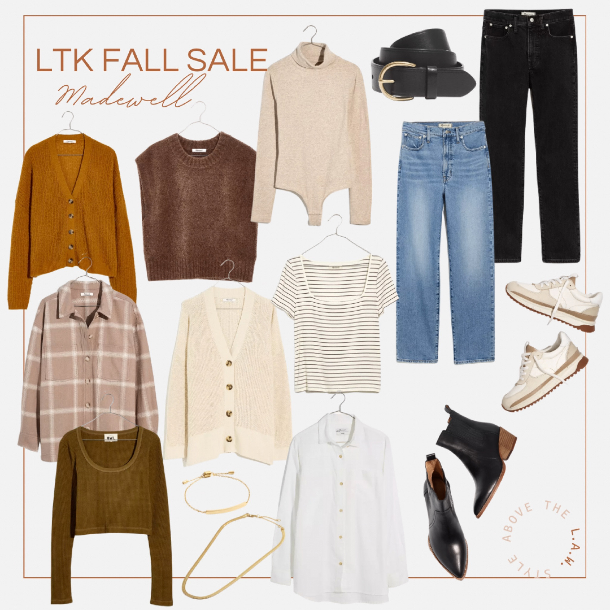 LTK Fall Sale: Madewell
•
sweater, cardigan, jeans, hood necklace, gold bracelet, boots, sneakers, booties, button-up, shacket, sweater vest, turtleneck, belt, tee

#LTKSale #LTKsalealert #LTKunder50