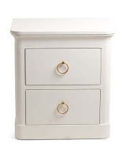 30in Claremont Linen Wrapped Bedside Cabinet | Marshalls