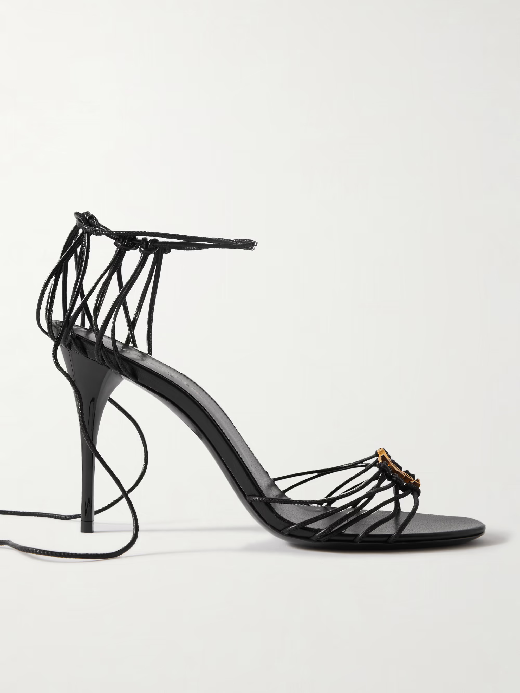 Babylone embellished knotted leather sandals | NET-A-PORTER (UK & EU)