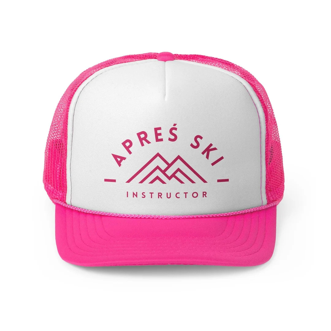 Apres Ski Instructor Trucker Hat, Skiing Trip Cap, Lodge Accessories Party Apparel, Winter Bachel... | Etsy (Global)