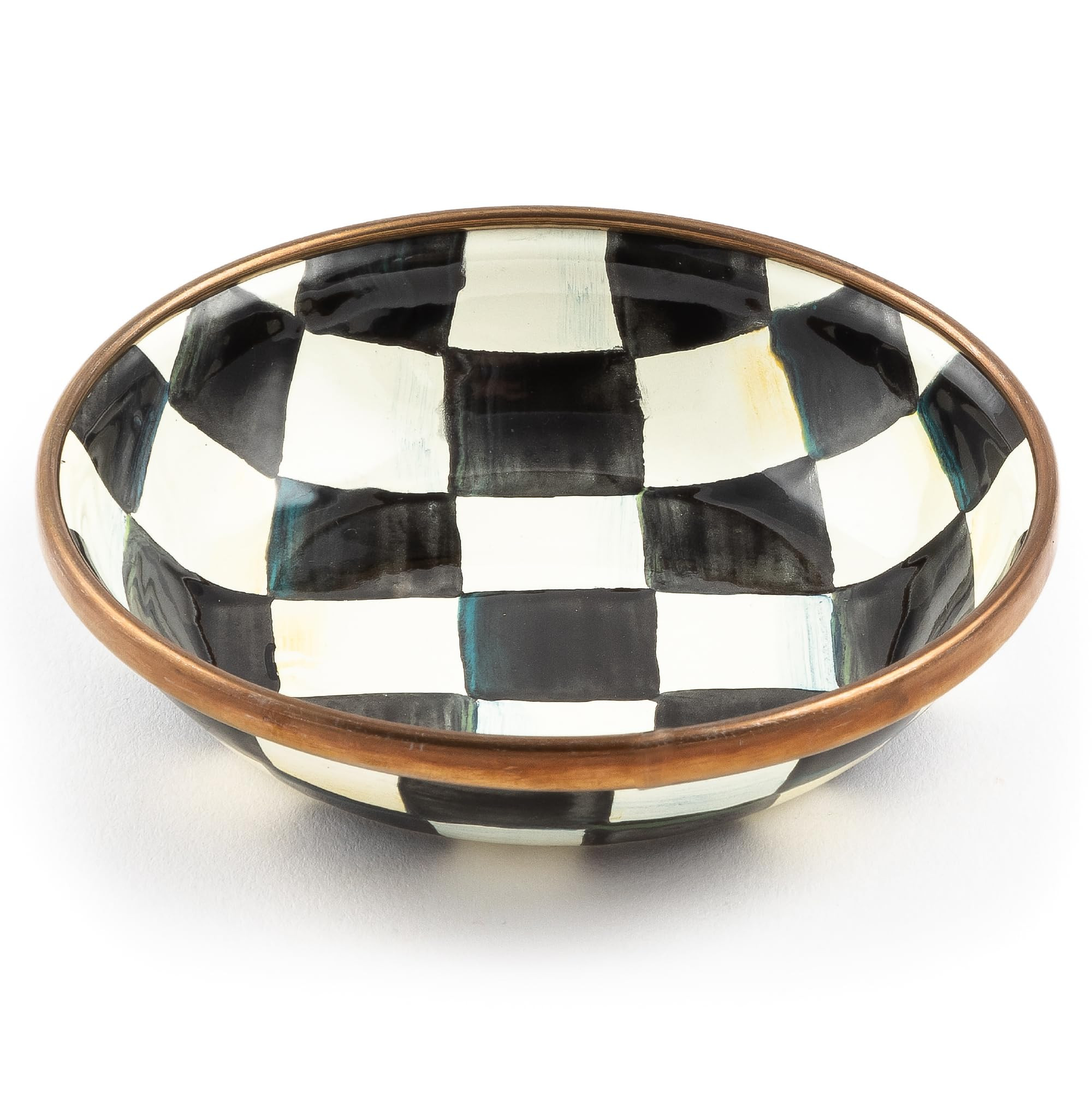 MACKENZIE-CHILDS Enamel Dipping Bowl, Small Serving Bowl for Entertaining, Black-and-White Courtl... | Amazon (US)