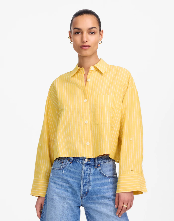 Straight-Hem Shirt in Linen | Madewell