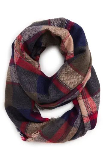 Women's Bp. Brushed Plaid Infinity Scarf | Nordstrom