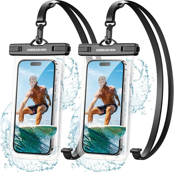 UNBREAKcable Waterproof Phone Pouch, IPX8 Universal Waterproof Phone Case Dry Bag with Lanyard fo... | Amazon (US)