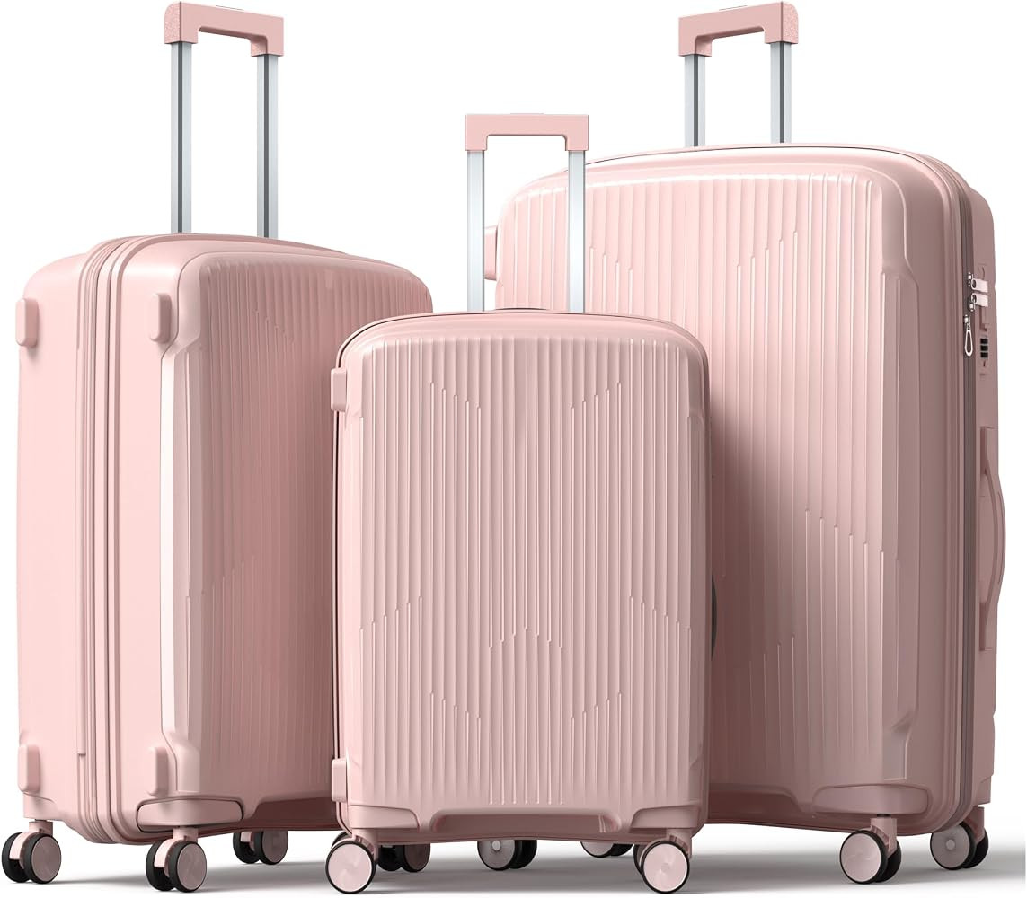 Nazhura Luggage Set, 3-Piece Hardside Suitcase Set, 20-inch Carry On, 24-inch, 28-inch Luggage | Amazon (US)