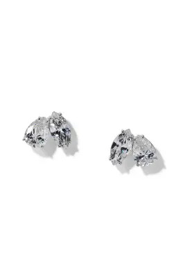 Nadri Everleigh Cubic Zirconia Stud Earrings in Rhodium at Nordstrom | Nordstrom