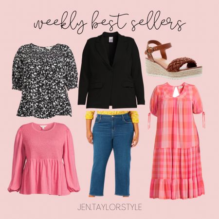 The top selling plus size pieces from last week - and they’re all plus size Walmart finds! Nothing over $30! The cutest plus size Easter dress or vacation dress option, plus size workwear tops, the BEST plus size blazer, and comfy wide width wedges. 

#LTKunder50 #LTKFind #LTKcurves