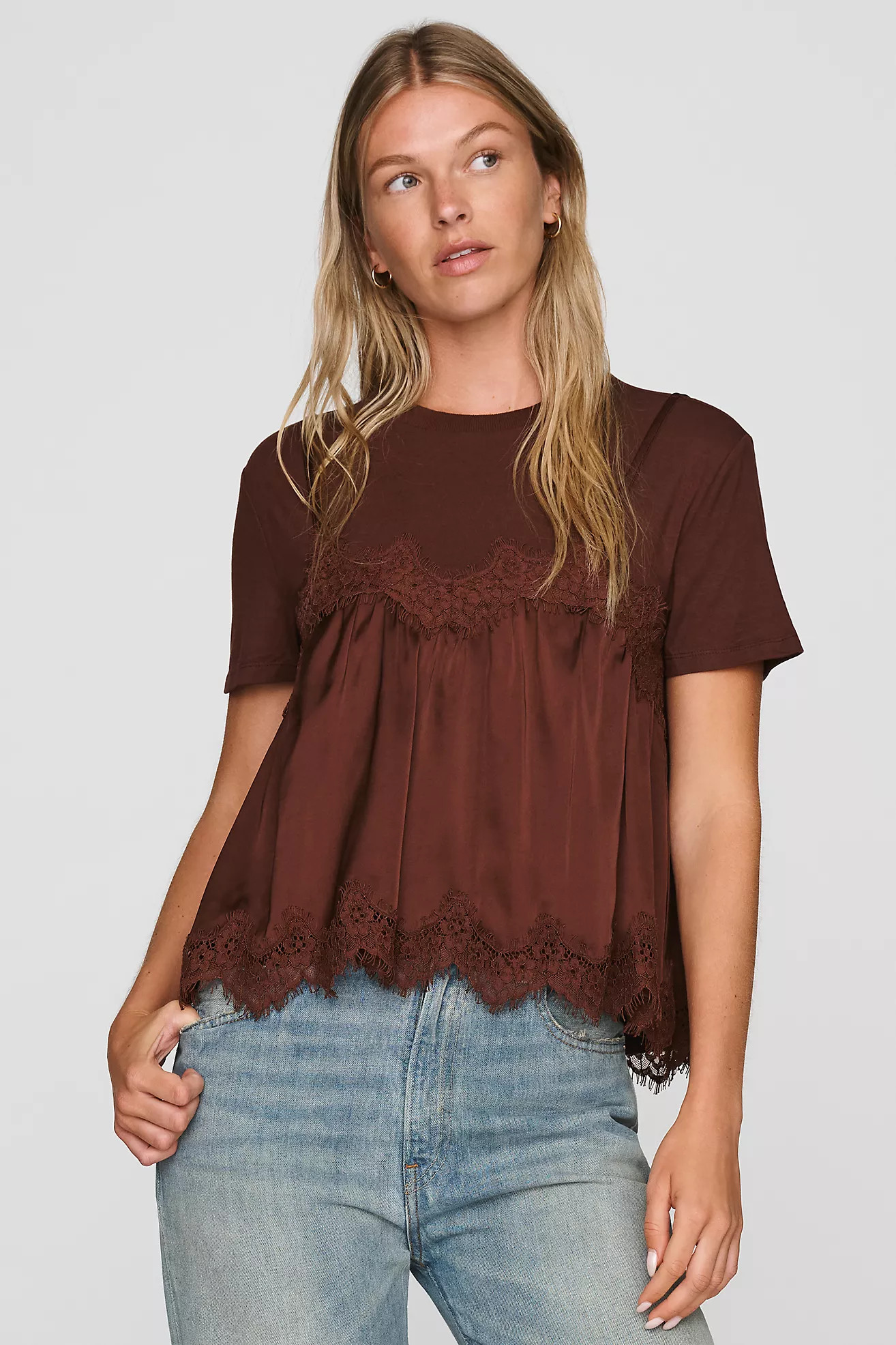 Maeve Layered Twofer Tank Tee | Anthropologie (US)