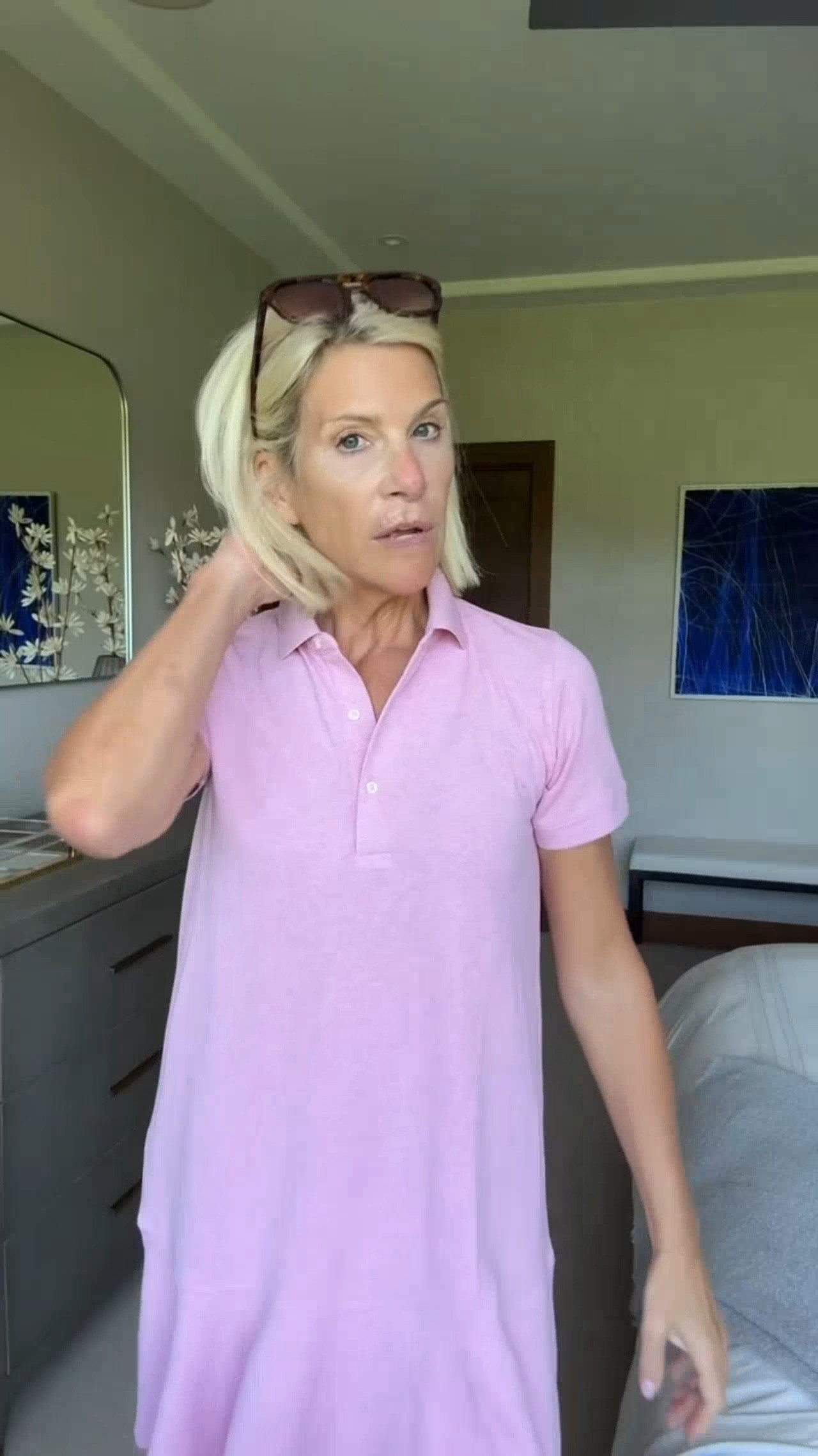 Comfortable, classic, and such a flattering fit. 💗 This heather pink polo dress has sleeves, a relaxed fit through the middle, and a little extra length. I also love the on-trend drop waist. An easy 10/10 for me!

#LTKgrwm #LTKootd