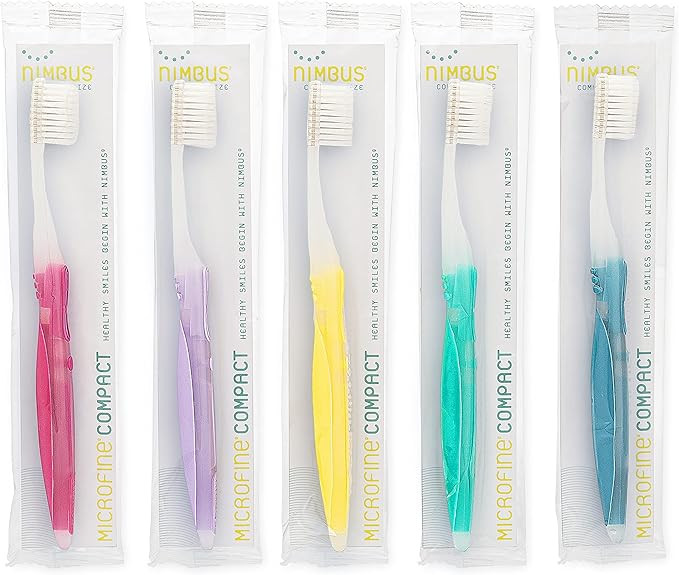 Nimbus Extra Soft Toothbrushes (Compact Size Head) Periodontist Design Tapered Bristles for Sensi... | Amazon (US)