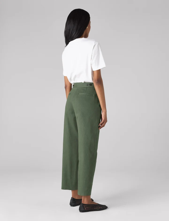 Chartwell Trouser: Cotton Twill, Khaki | With Nothing Underneath