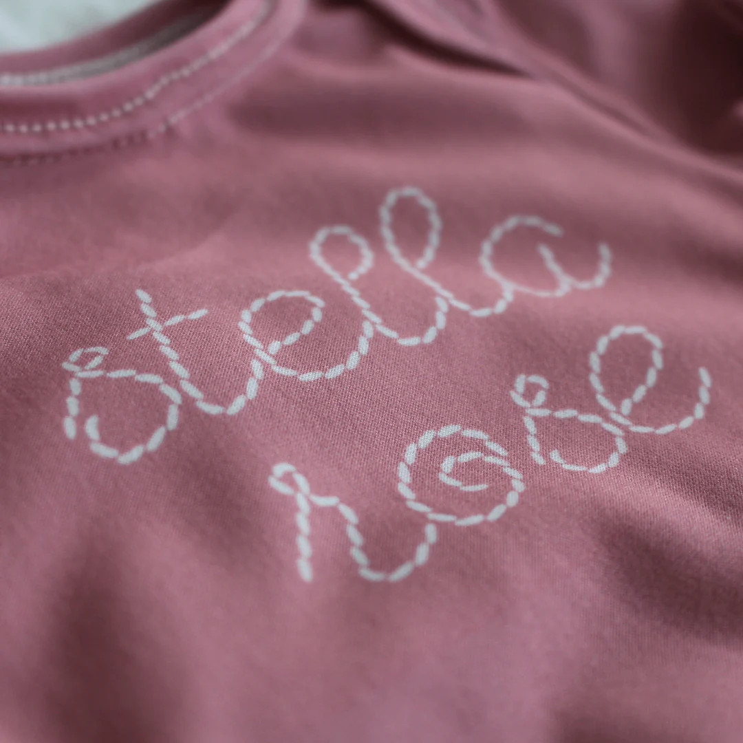 Personalized Stitched Newborn Baby Knot Gown | Perfect Pinks | Caden Lane