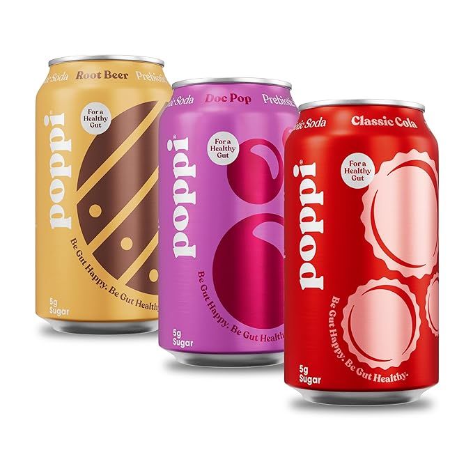 POPPI Sparkling Prebiotic Soda w/Gut Health & Immunity Benefits, Beverages w/Apple Cider Vinegar ... | Amazon (US)