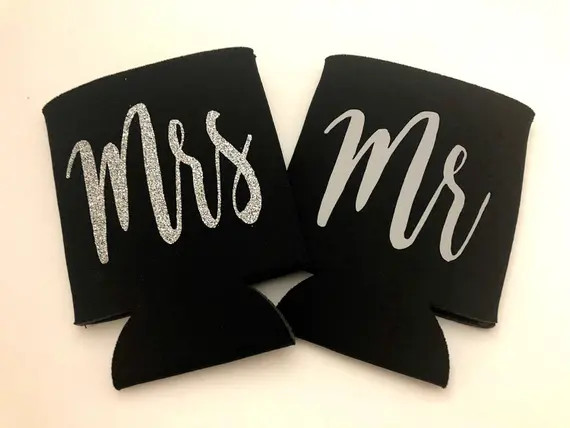 Mr and Mrs Can Coolers Mr and Mrs Gifts Bride and Groom | Etsy | Etsy (US)