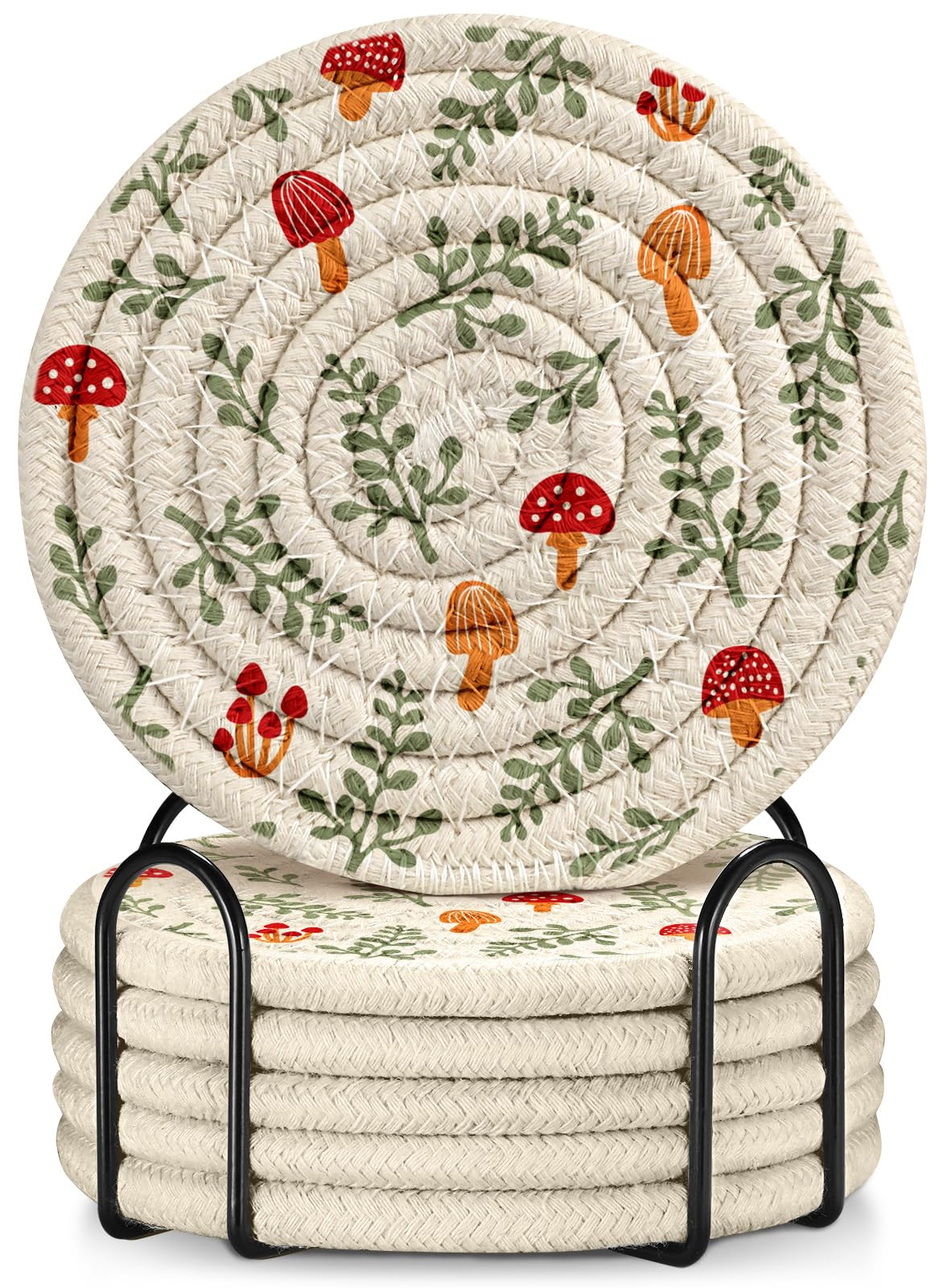 Cup Coasters for Drinks Absorbent - for Coffee Wooden Table Office Cute Farmhouse Outdoor Rustic ... | Amazon (US)