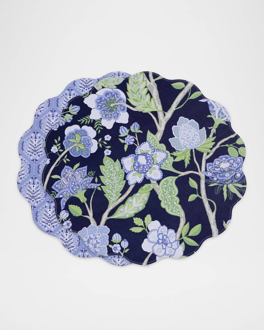 Beatriz Ball VIDA Blooms & Branches Reversible Round Placemats, Set of 4 | Horchow