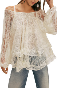 Click for more info about Goldie Sheer Lace Top