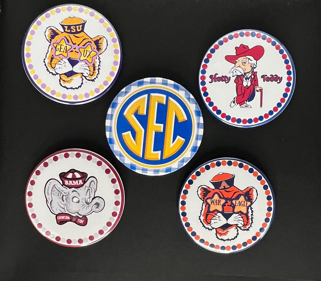 3”gameday Buttons | Vintage Mascot | SEC Football | LSU | Auburn | UA | Ole Miss | Roll Tide | ... | Etsy (US)