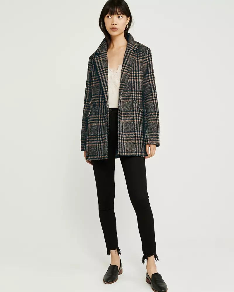 Wool-Blend Blazer Coat | Abercrombie & Fitch US & UK