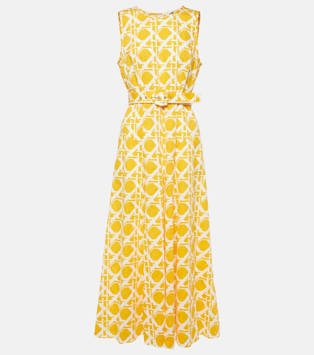 Elliot printed cotton and linen midi dress | Mytheresa (US/CA)