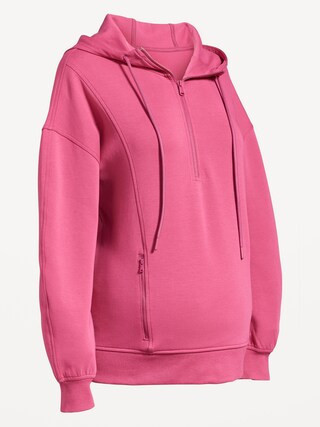 Maternity Dynamic Fleece Half-Zip Hoodie | Old Navy (US)