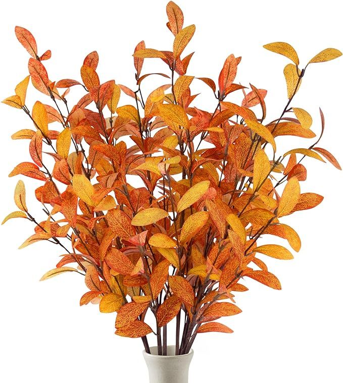 CandyHome 6 Pcs Fall Eucalyptus Stems Decorations for Home 32"/80cm Tall Artificial Fall Flowers ... | Amazon (US)