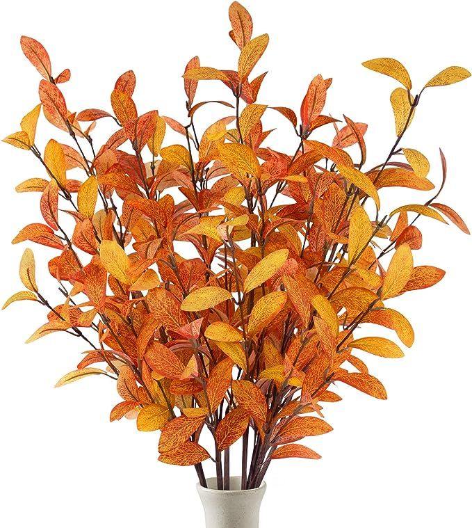 CandyHome 6 Pcs Fall Eucalyptus Stems Decorations for Home 32"/80cm Tall Artificial Fall Flowers ... | Amazon (US)