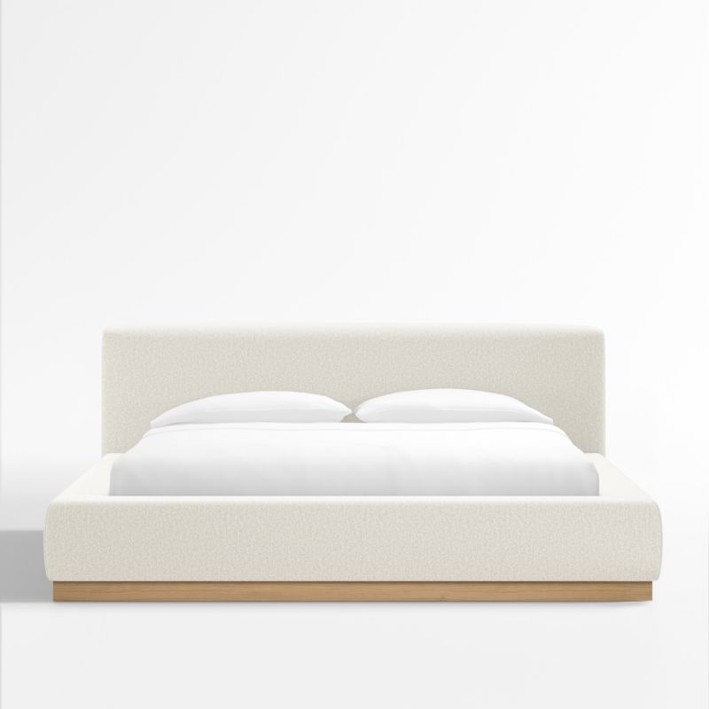 Gather Ivory Upholstered King Bed | Crate & Barrel | Crate & Barrel