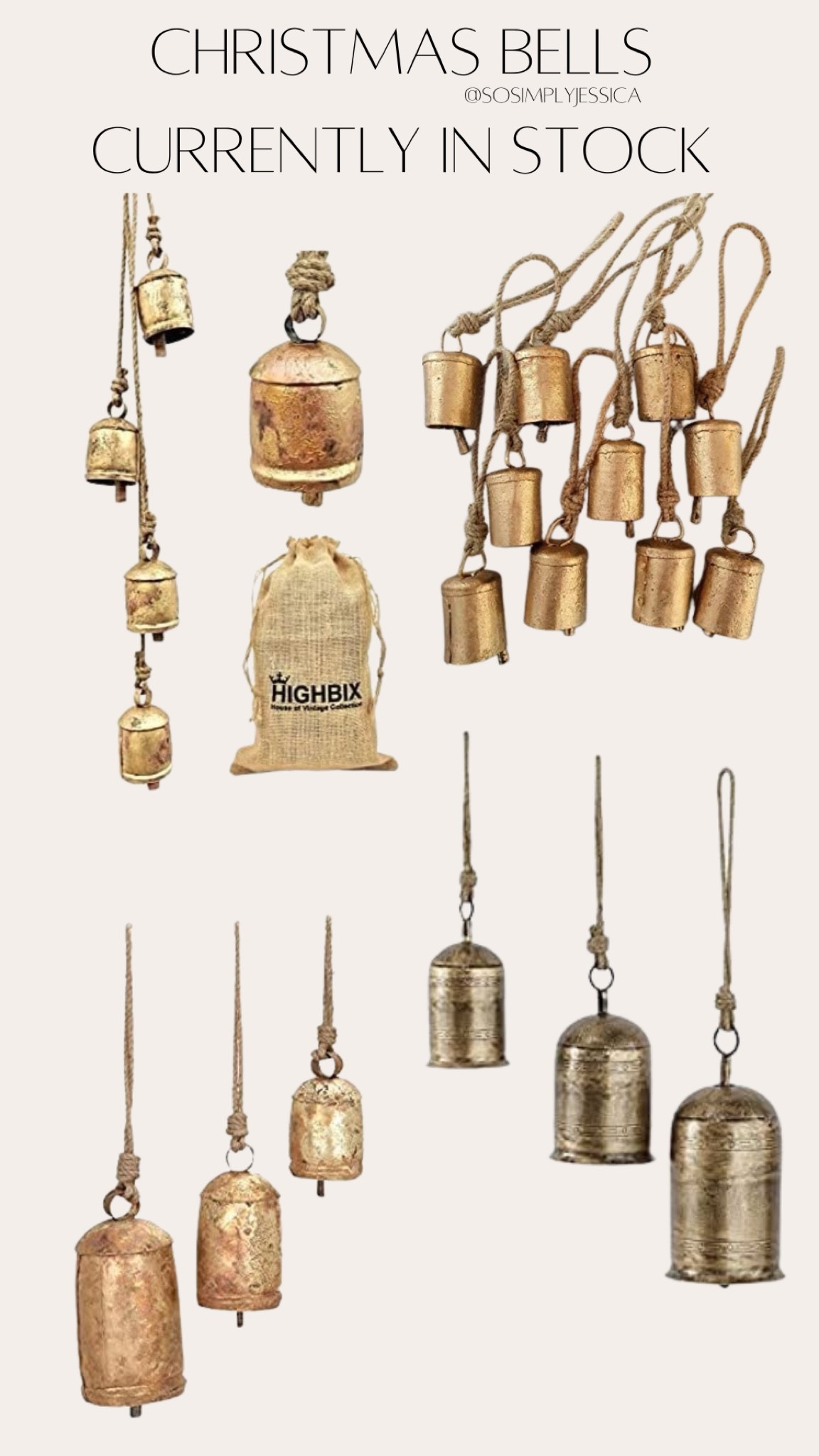 Christmas
Bells
Sale
In stock 

#LTKhome #LTKsalealert