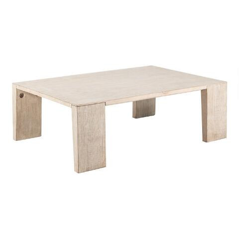 Silas Whitewash Reclaimed Pine Coffee Table | World Market