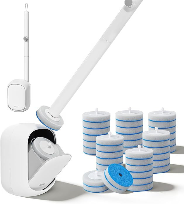 Disposable Toilet Brush,Toilet Bowl Cleaner,Wall Mounted Toilet Bowl Brush with 36 Refills for De... | Amazon (US)