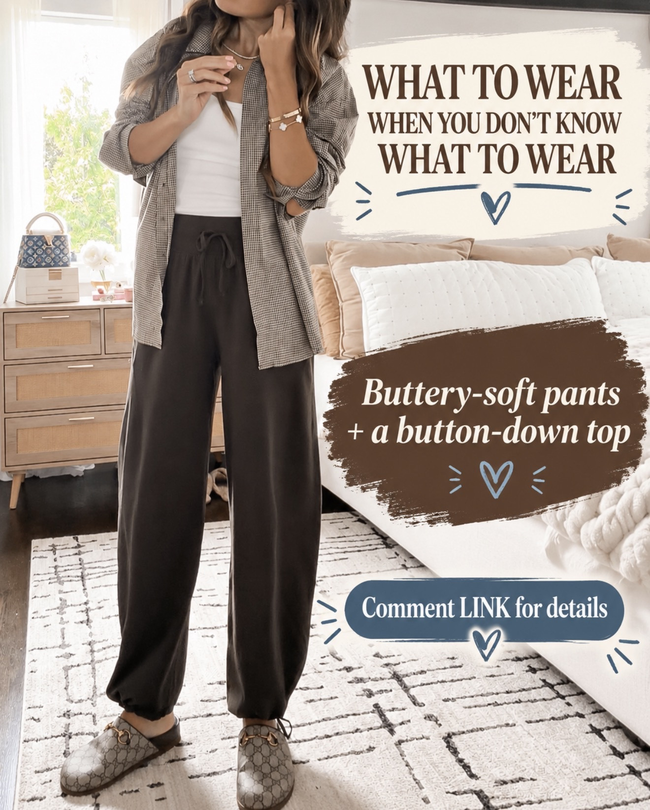 Buttery-soft pants + a button-down top = comfy, polished and so easy to throw together. 🙌

Comment LINK and I’ll send you the details! 🔗

#LTKOver40 #LTKSeasonal #LTKmomlife