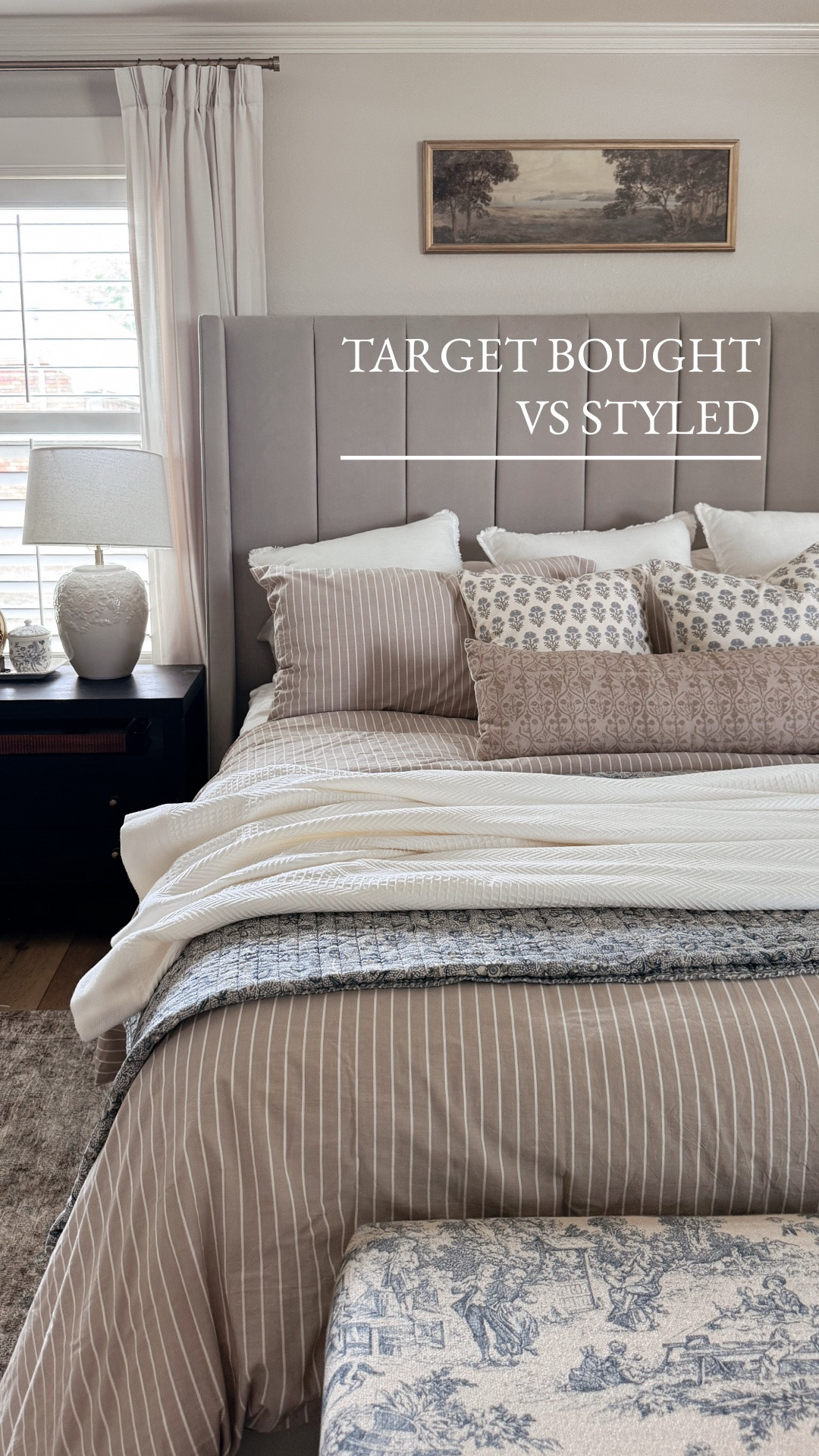 Target home decor // bedroom refresh // Nancy myers decor // nightstand styling // vintage bedding

#LTKHome