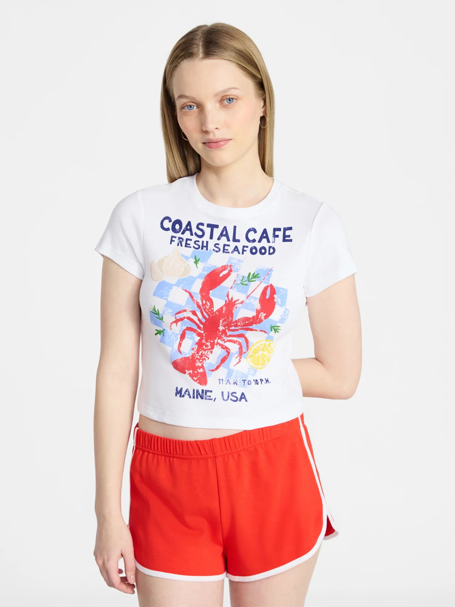 No Boundaries Americana Graphic Baby Tee, Women's XXS-XXL | Walmart (US)