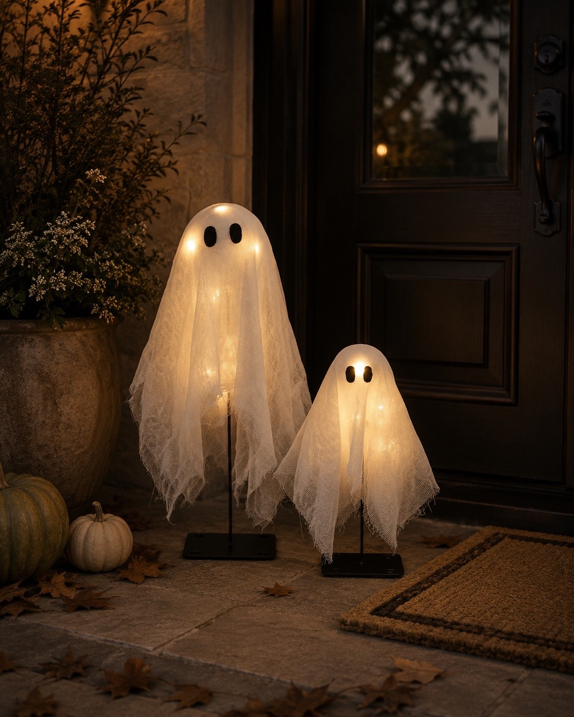 These light-up ghosts from Pottery Barn are equal parts spooky and adorable. 👻✨ They bring the perfect soft glow to a front porch, entryway, or covered patio and instantly make your Halloween decor feel extra cozy. I think these would be so cute greeting trick-or-treaters! 🎃

#LTKHome #LTKSeasonal