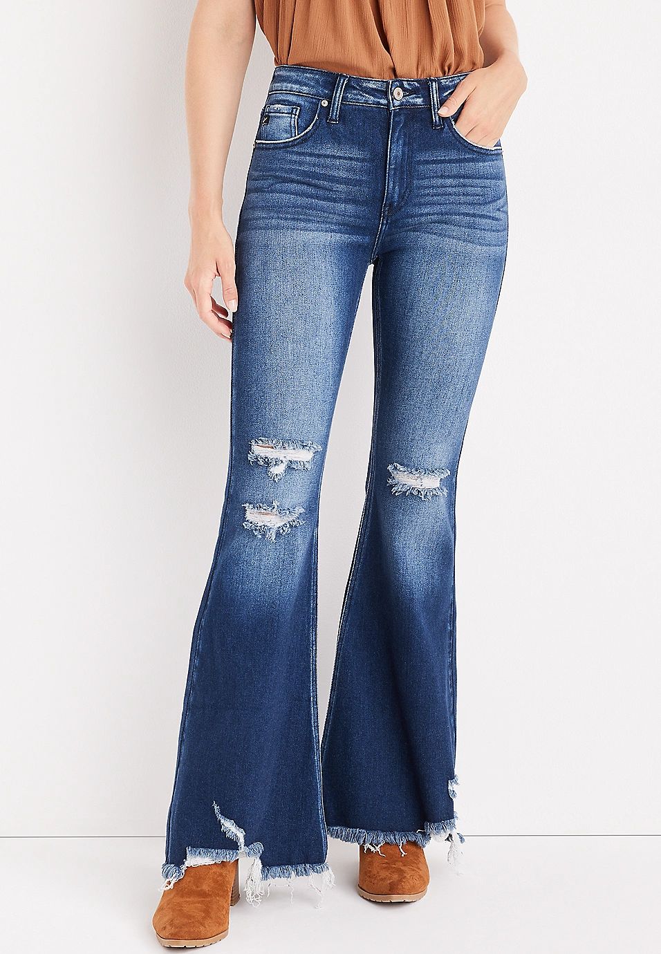 KanCan™ Flare High Rise Ripped Jean | Maurices