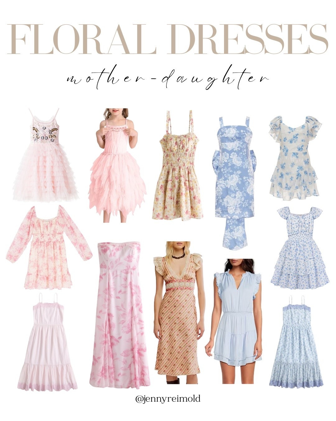 A mix of blue and pink floral dresses for our mother-daughter family photos!

#LTKKids #LTKSeasonal #LTKmomlife